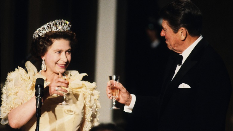 Queen Elizabeth and Ronald Regan