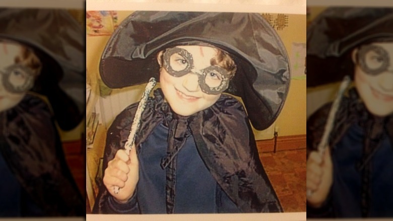 young Evanna Lynch in costume