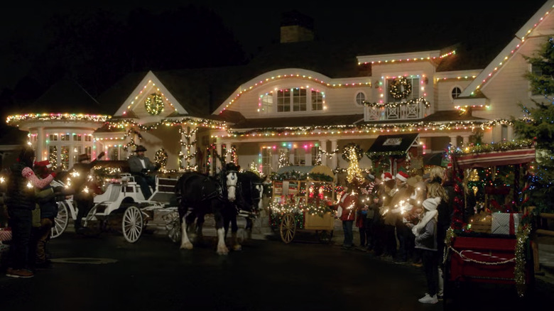 Christmas scene from Hallmark movie
