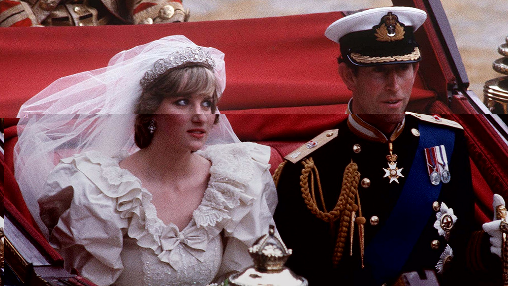 Princess Diana and Prince Charles at wedding