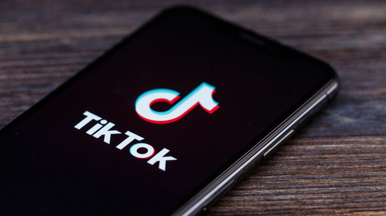 Tiktok logo on phone