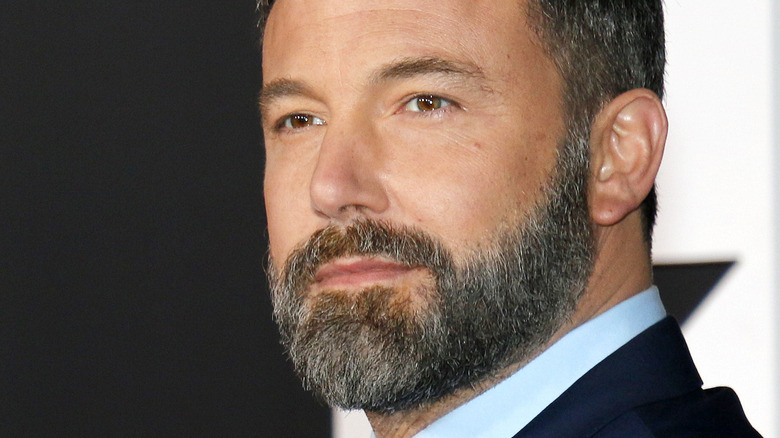 Ben Affleck in profile with a beard