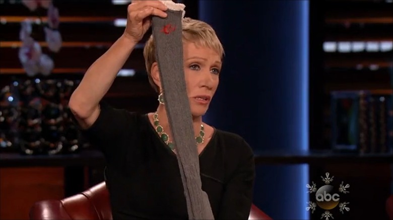 Barbara Corcoran with a Grace and Lace sock