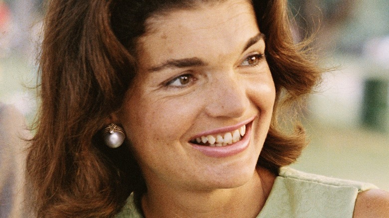 Jackie Kennedy at the airport in the 1960s