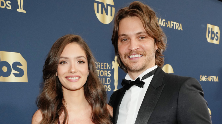 Bianca Rodrigues and Luke Grimes smiling