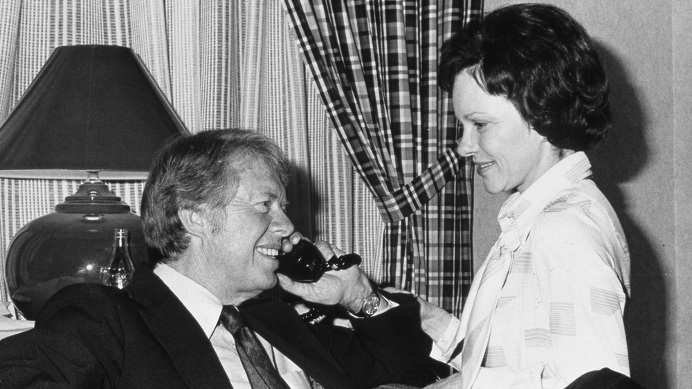 Jimmy Carter with his wife, Rosalynn Carter