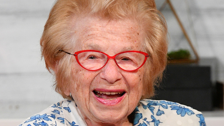 Dr. Ruth smiles for the camera. 