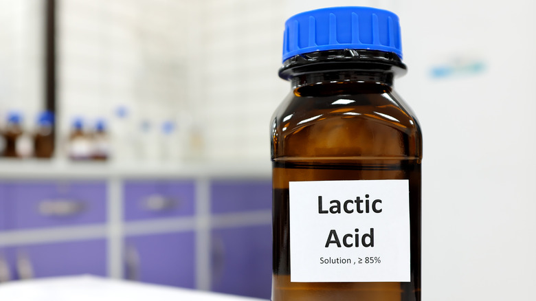 Bottle of lactic acid