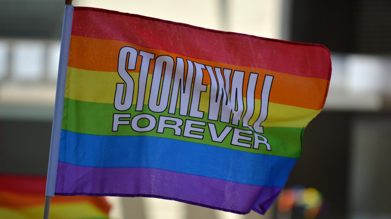 Pride flag saying Stonewall Forever