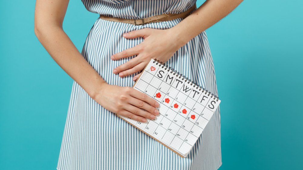 woman who had her period and is tracking it