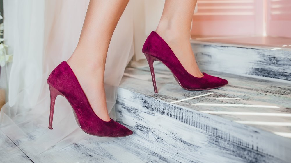 A woman wearing heels
