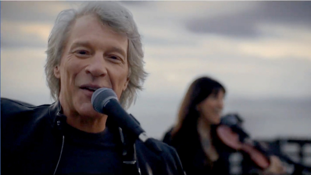 Jon Bon Jovi performing at Celebrating America