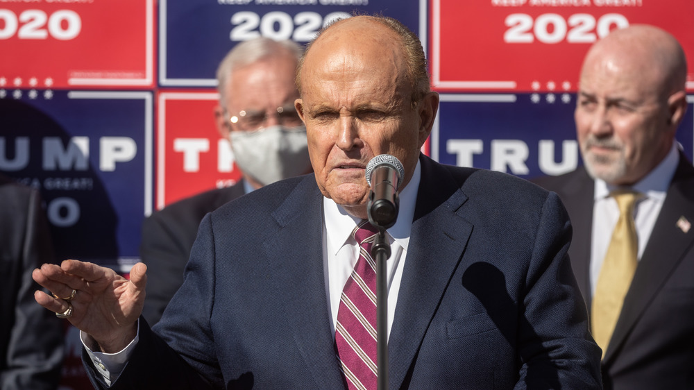 Rudy Giuliani at Four Seasons Total Landscaping