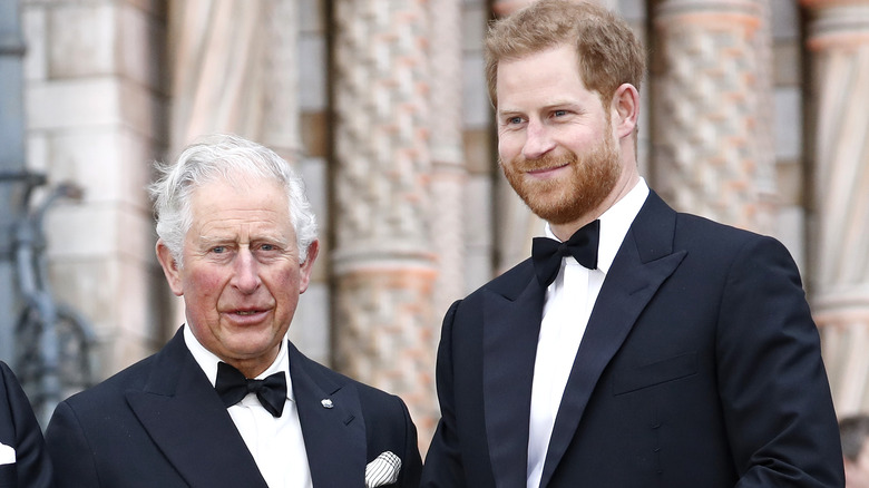 Prince Charles and Prince Harry at event