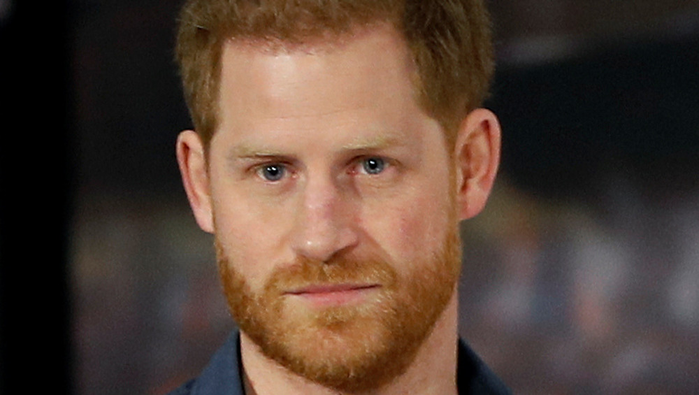 Prince Harry in serious pose