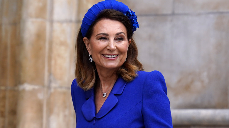 Carole Middleton bright blue hat and dress