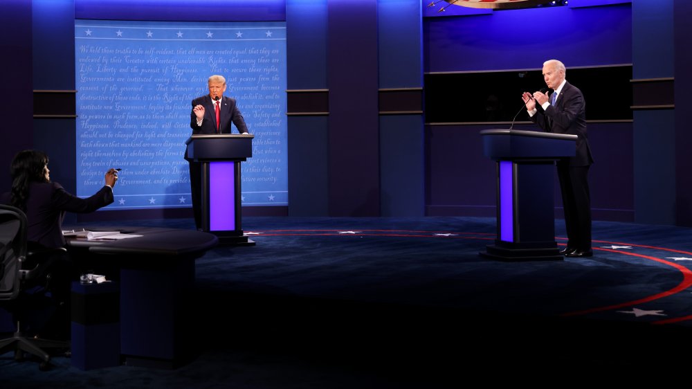 Trump and BIden at the 3rd presidential debate