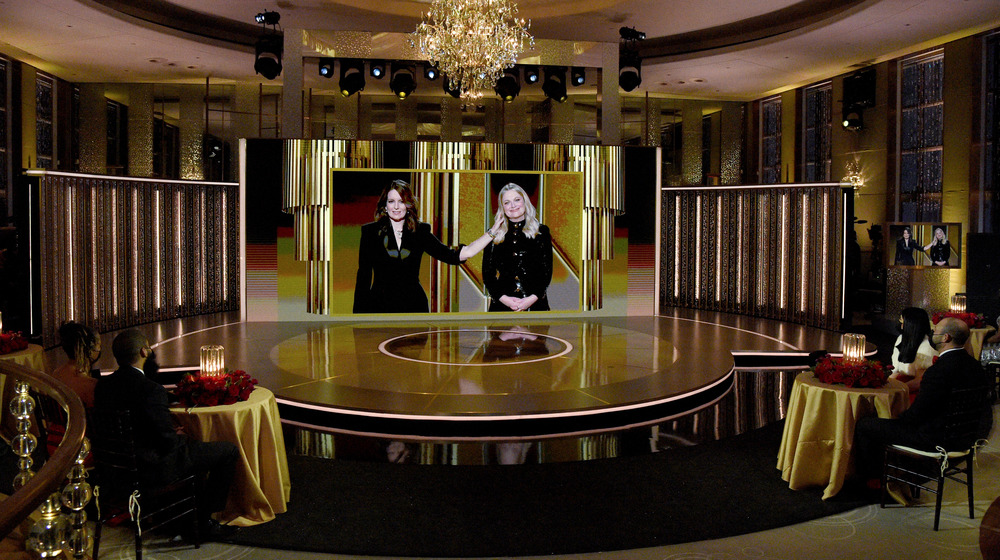 Golden Globes virtual stage Tina Fey Amy Pohler