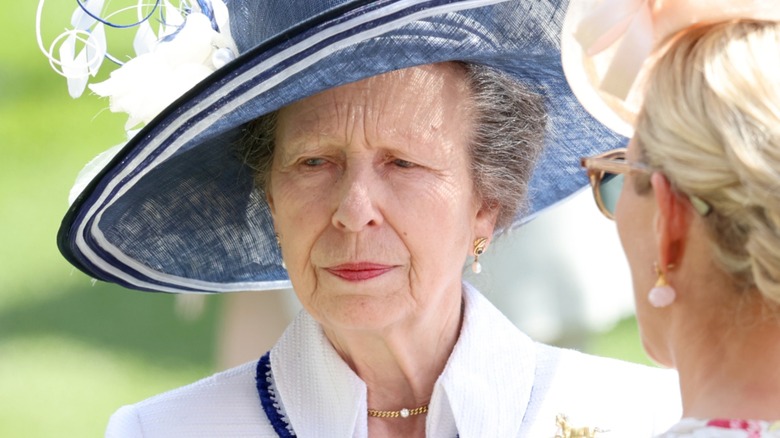 Princess Anne frowning