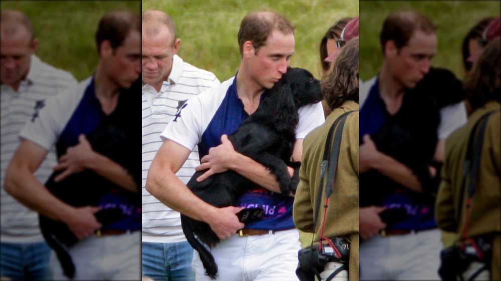 Prince William with Lupo the dog